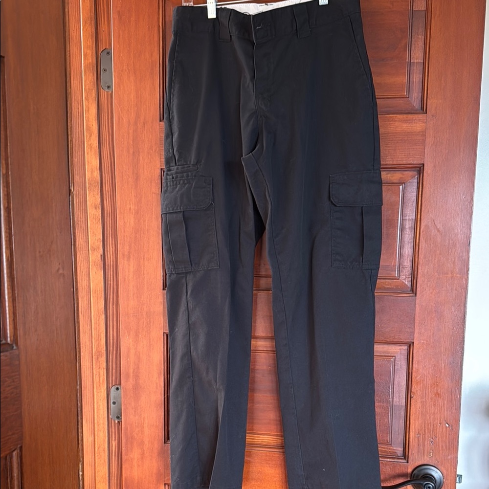 Dickies Black Cargo Pants Straight Leg Utilitarian